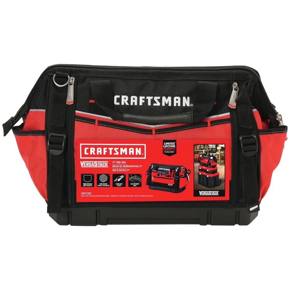 CRAFTSMAN VERSASTACK - Bolsa de herramientas con cierre, organizador de 31 bolsillos, bolsa de herramientas resistente (CMST17622)
