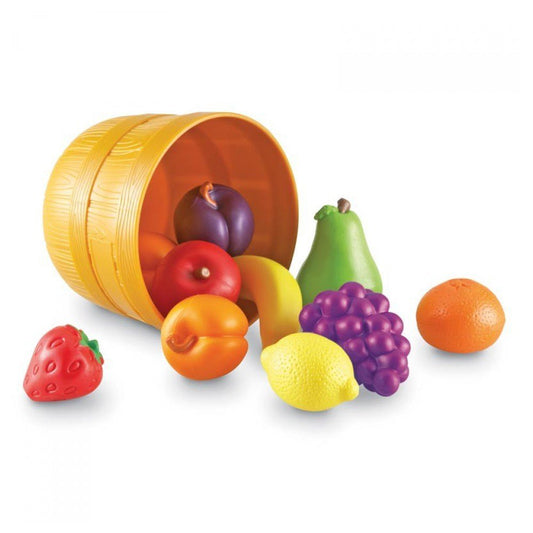 Learning Resources Canasta de Frutas New Sprouts, 10 Piezas, 18 Meses +, Juegos de Imitacion, Alimentos de Juguete, Comida de Juguete para niños,nutricion para niños, Frutas y Vegetales de Juguete