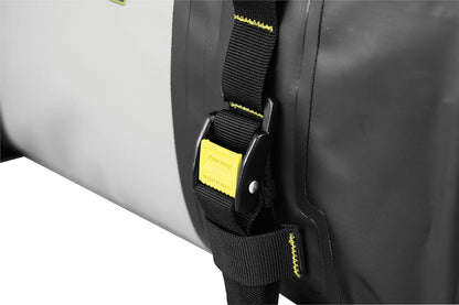 Nelson-Rigg Hurricane - Bolsa impermeable para rollo seco de 10 L, tapa enrollable, incluye correas para fijar al vehículo, válvula de purga de aire negro/gris