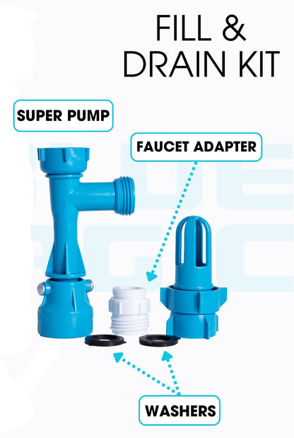 Blue Magic Kit de Relleno y Drenaje de Cama de Agua