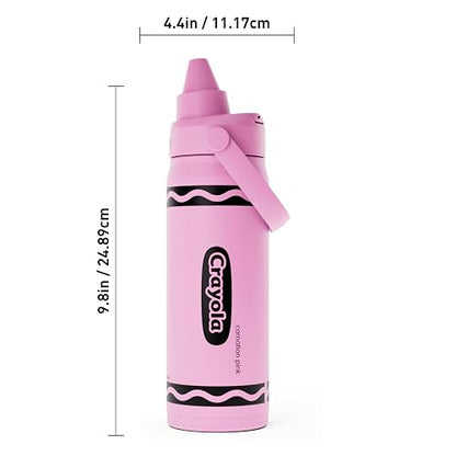 CamelBak Crayola Chug - Botella de agua de acero inoxidable, color rosa, 16 onzas