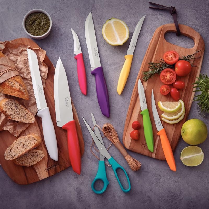 TRAMONTINA - Juego de Cuchillos de Cocina Plenus, para Servir, 8 Piezas, Color Multicolor