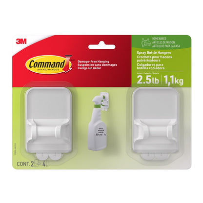 Command 17009-ES - Colgador para botella rociadora, 1 unidad, 2 tiras grandes, 2 Hangers