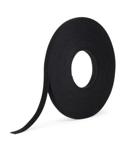 MJ May 1801-OW-PB/B-75 Velcro Brand, 1/2" Wide, One Wrap, Hook One Side/Loop One Side, 75' Length, Black