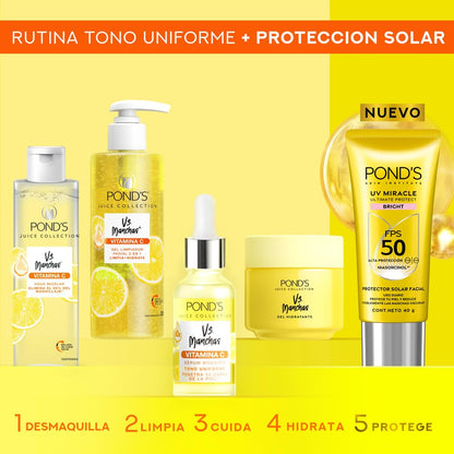 Pond's Limpiador Facial Vs Manchas Vitamina C 200ml + Gel Hidratante Vs Manchas Vitamina C 110g