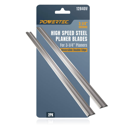 POWERTEC - Cuchillas cepilladoras HSS de 3-1/4 pulgadas, 2 unidades para WEN 6530, DeWalt DCP580B, PORTER-CABLE PC70THP, RYOBI P611, BOSCH PK2632K, Makita XPK01Z, Craftsman, Skil Hand Planer,