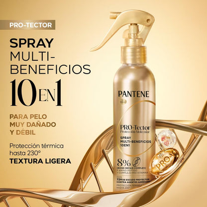 Pantene PRO-Tector Protección Molecular Spray Protector Térmico Multibeneficios 10en1 Para Cabello 170 ml