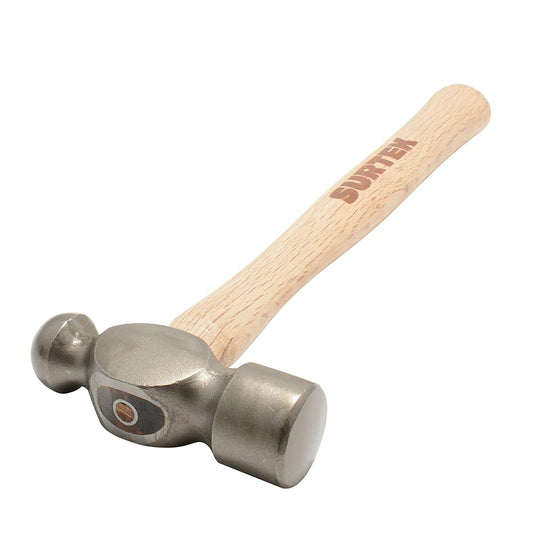 Surtek 16S Martillo de bola pulido con mango de madera de encino de 13", 16 oz