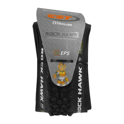 CST Llanta MTB Rock Hawk 29 x 2.25 | Doblable | 60 TPI | Tubeless Ready con EPS | Color Negro