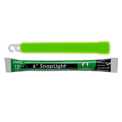 Cyalume - Green Glow Sticks: 12 horas de luz brillante de primera calidad, barras de luz SnapLight de 6 pulgadas para una variedad de usos (paquete de 10)