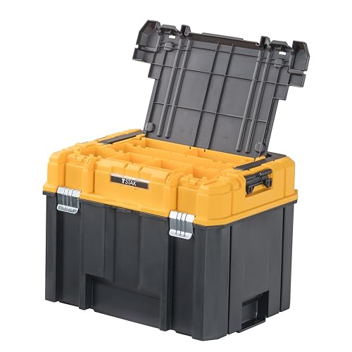 DEWALT Caja de herramientas, 18" (45cm), sistema modular apilable, caja organizadora profunda (DWST17814)