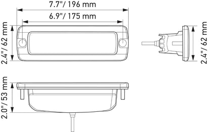Hella 358176221 Black Magic Mini Lightbar LED de 6.2 in Montaje Empotrado para Camión/ATV/SUV/4x4/Jeep/Tractor, Negro