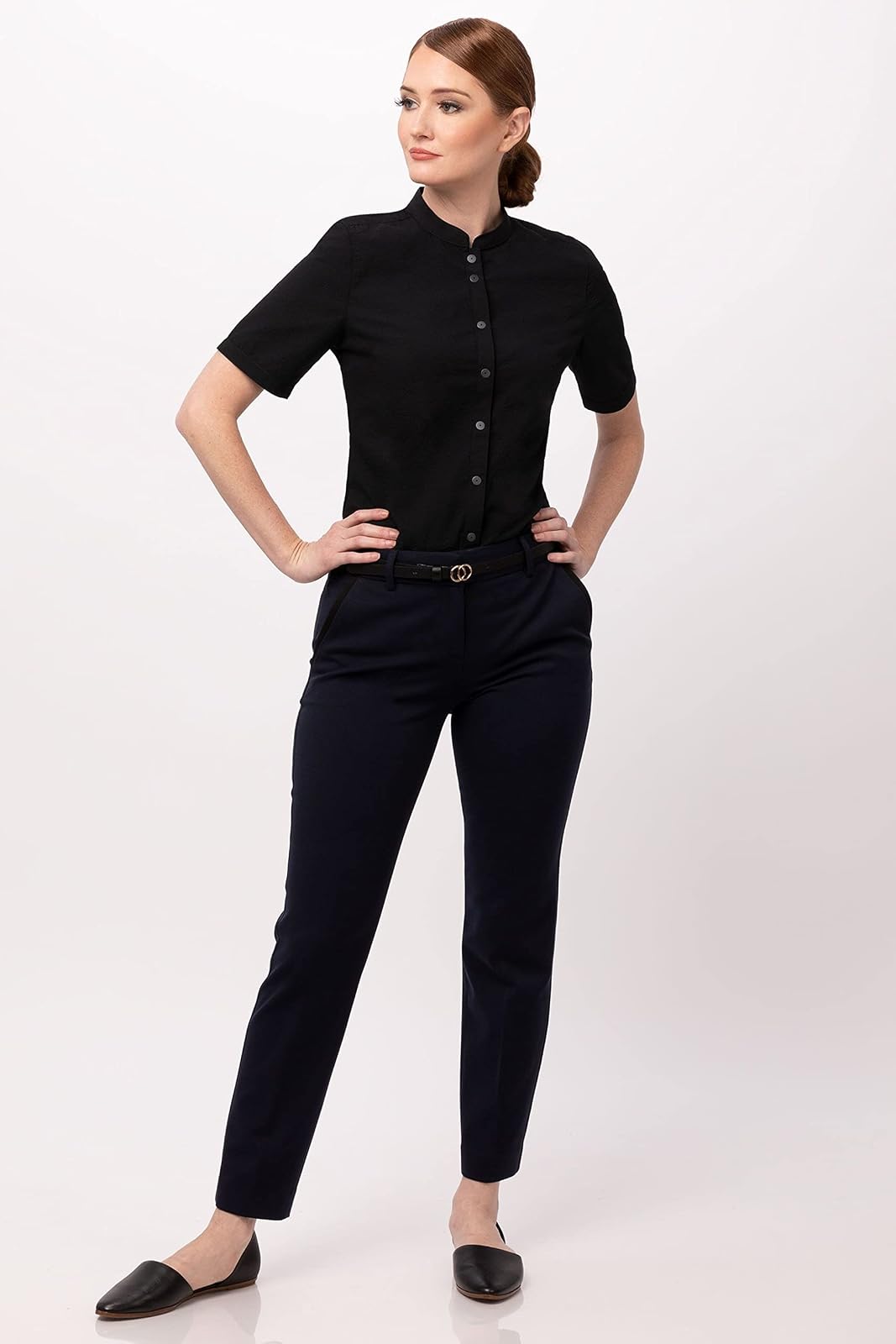 Chef Works Playera para Mujer. Camisa Abotonada para Mujer