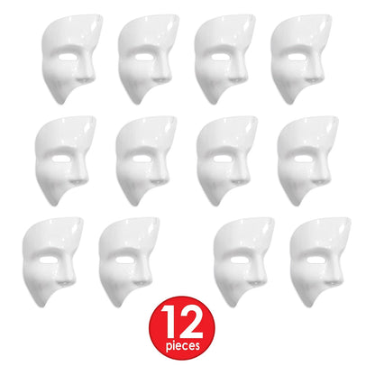 Beistle S60820-WAZ12 Fantasma Máscaras, Blanco