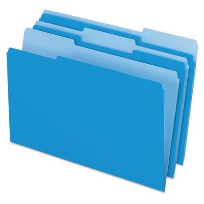Pendaflex Fólder Bitono, Ceja 1/3, Caja Con 100, Color Azul, Tamaño Oficio 153 1/3 BLU