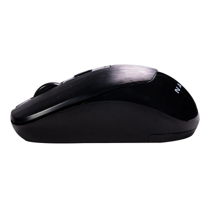 Naceb Technology - Mouse Inalámbrico 2.4 GHz Negro NA-0137N - Diseño Clásico Cómodo y Preciso, para Uso en casa o Trabajo - 2 Pilas AA Incluidas