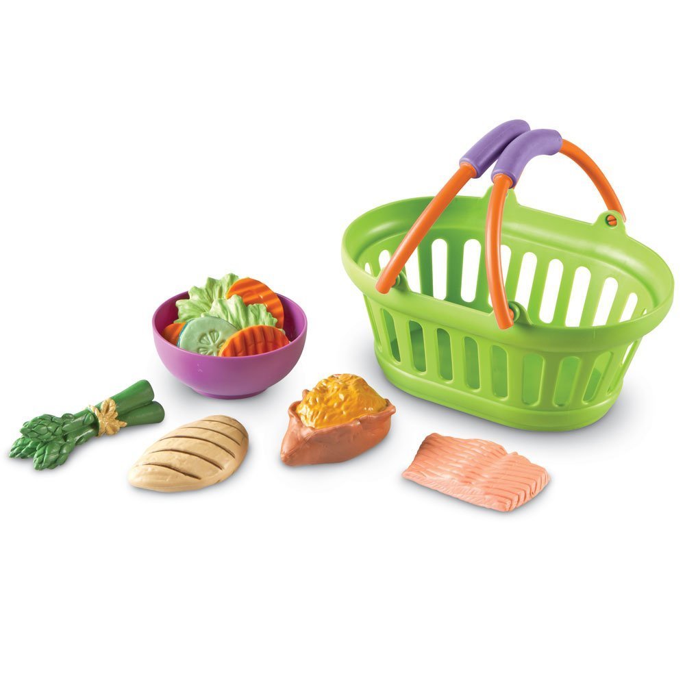 Cena saludable New Sprouts | Juego de comida, juguetes de cocina, juego de 14 piezas, edad 18 meses