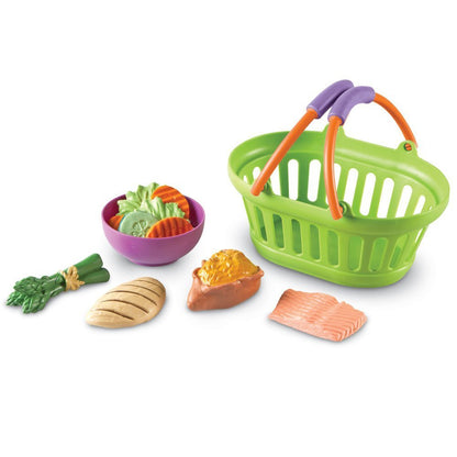 Cena saludable New Sprouts | Juego de comida, juguetes de cocina, juego de 14 piezas, edad 18 meses