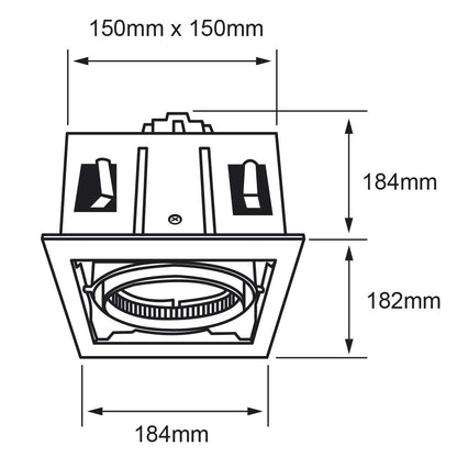 Tecnolite Lámpara Interior Empotrado, Base E27, 100 - 240 V, Color Blanco, Tecnolite, Lámpara Interior, Downlight