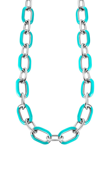 LOTUS STYLE Collar tropical vibes para dama en tono azul