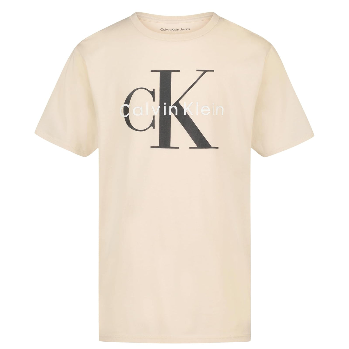 Calvin Klein Playera de Manga Corta con Logotipo para Niño - Avena Ck - 8