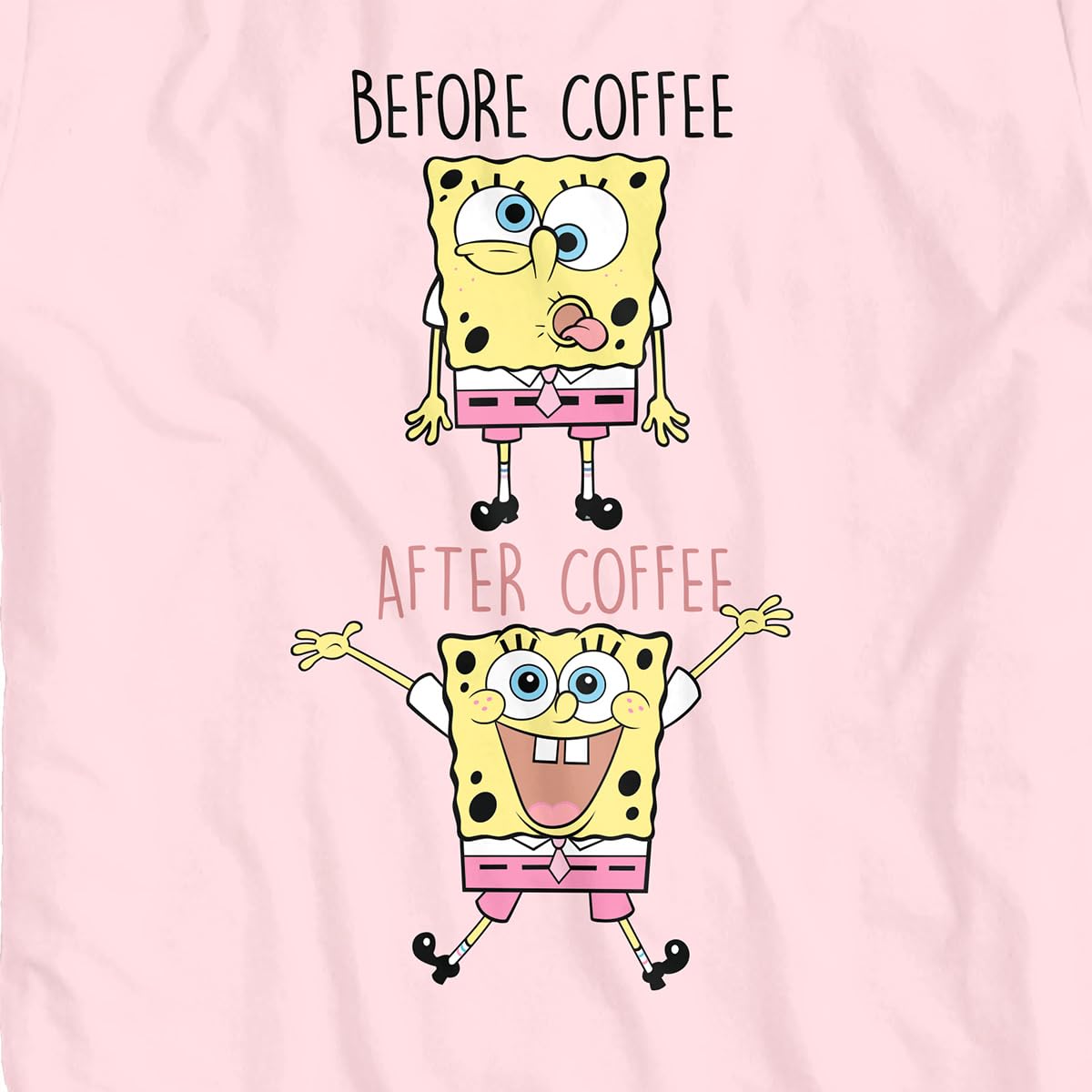 Bob Esponja After Coffe Playera Casual para Mujer Fit Regular