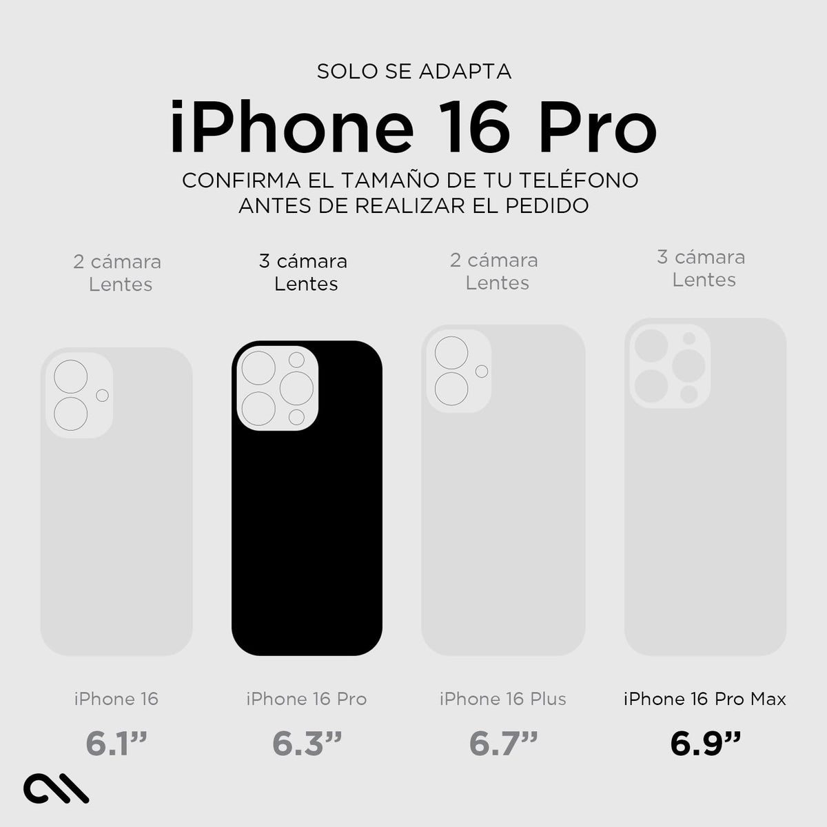 Case-Mate Funda magnética de D3O para iPhone 16 Pro Compatible con MagSafe, Resistente a Prueba de Golpes con protección contra caídas de 16 pies - Transparente