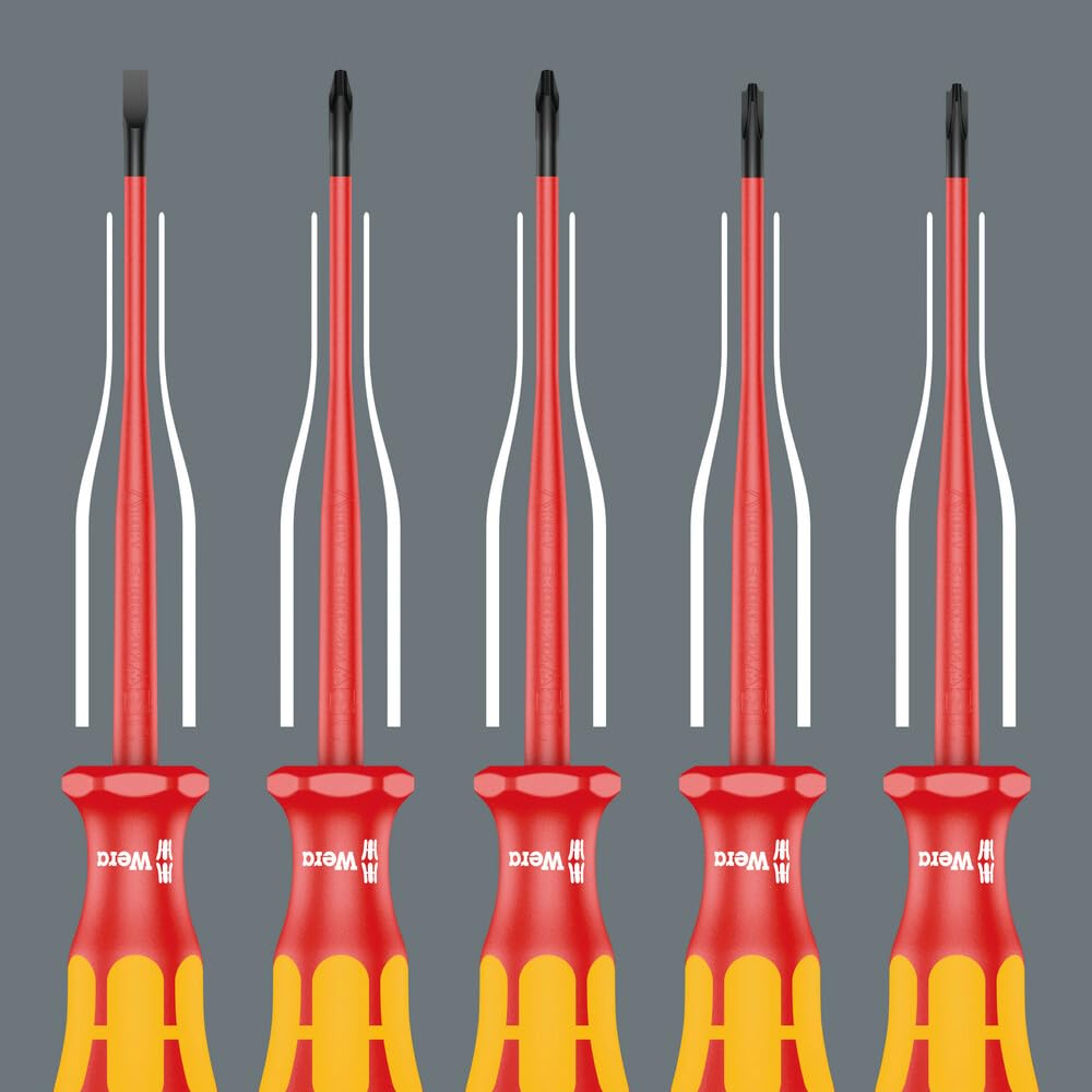 Wera 05006440001 Destornillador para tornillos ranurados "160iS VDE" aislado 0,6 x 3,5 x 100 mm, plateado