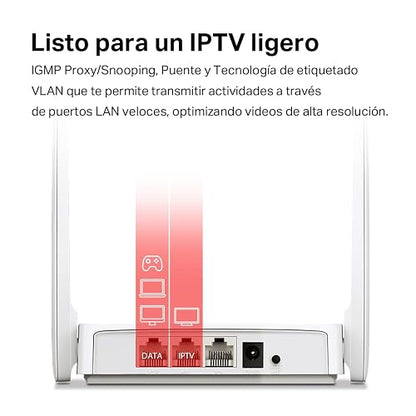 TP-Link MERCUSYS AC10 Router WiFi5 AC1200 Doble Banda hasta 1200Mbps - Puertos 1 WAN + 2 LAN - Latencia Ultrabaja - Cobertura Ampliada - Controles parentales - App Mercusys - Garantía de 2 años