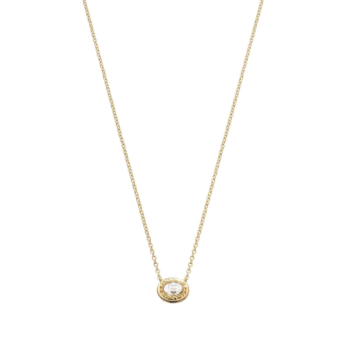 COACH - arete de corazón esmaltado - Una talla - Cristal 1