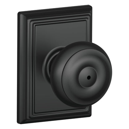 Schlage Perilla para Puerta Interior Varios Acabados - Negro mate - Georgiano - Privacidad