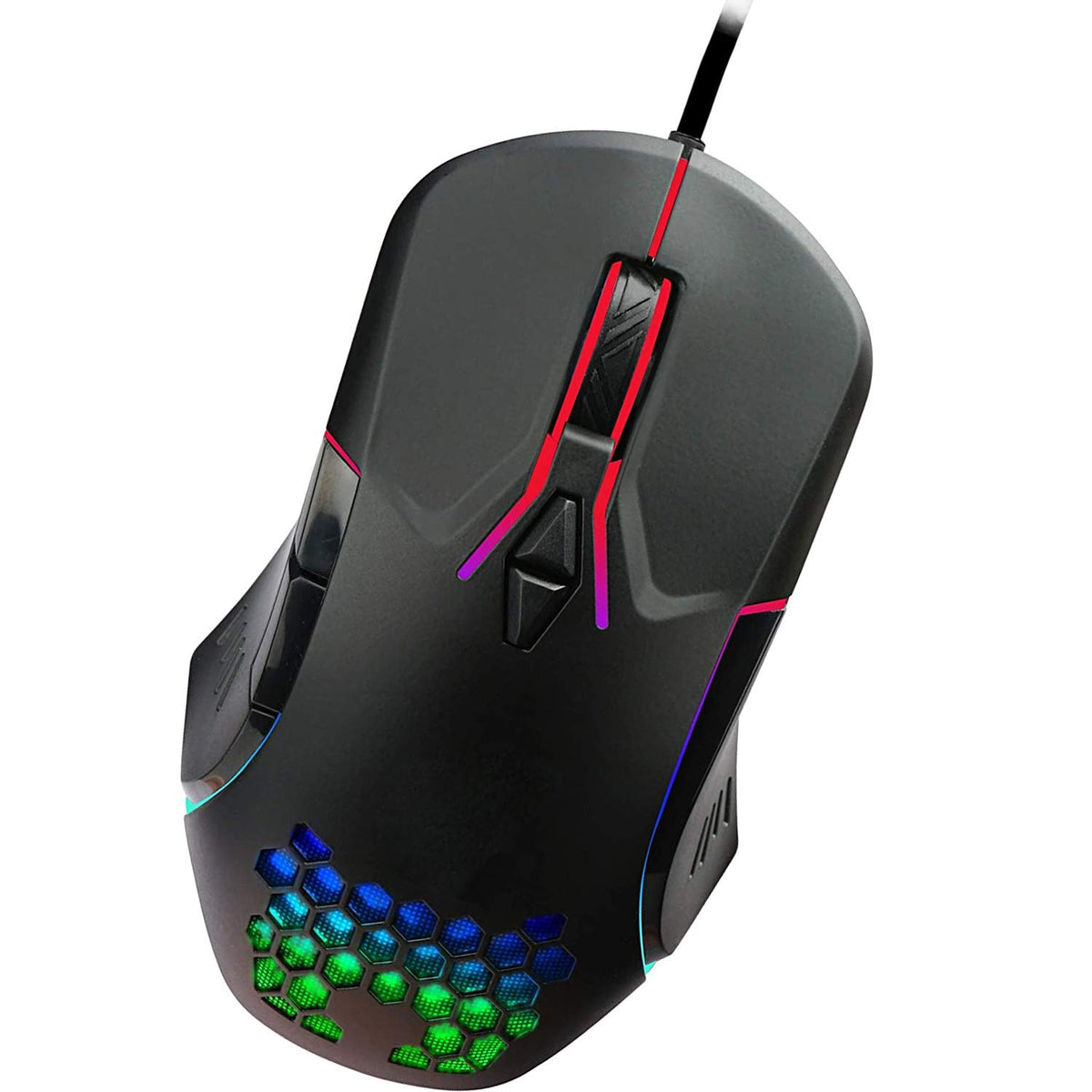 Nextep Mouse Gamer Dragon XT USB 6400 dpi, Base Metalica, RGB, 6 Botones SILENCIOSOS