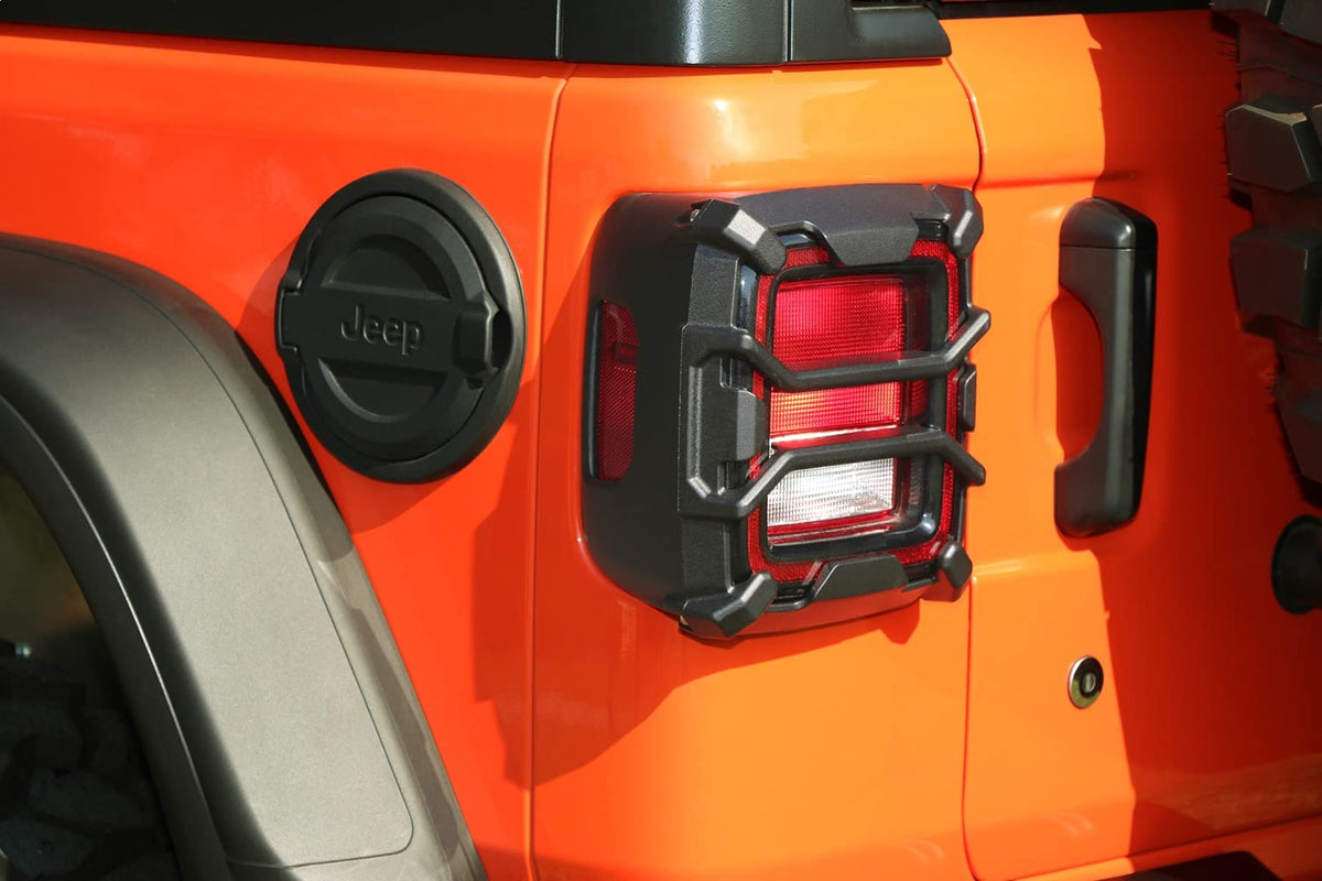 Rugged Ridge - Protector de luz Trasera de élite Convencional para Jeep Wrangler JL/JLU | Negro Satinado | 11226.13 | Se Adapta a Jeep Wrangler JL/JLU 2018-2025
