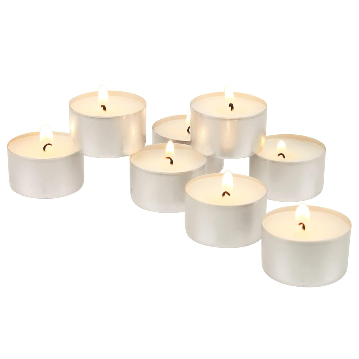 Stonebriar Velas Tealight Blancas Sin Perfume - Blanco - Paquete de 100 - Tradicional