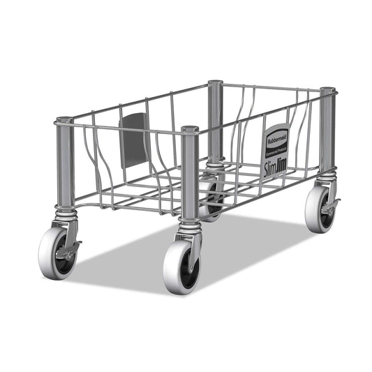 Rubbermaid Commercial Products Slim Jim® – Plataforma Sencilla de Acero Inoxidable para Recolección y Transporte de Residuos, Fácil de Limpiar, Compatible con Contenedores de 61 y 87 L, 1968468