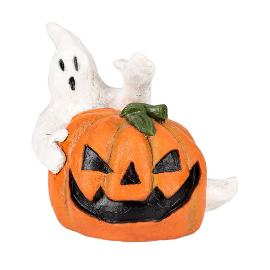 Ghoulish Productions Spooky Pumpkin 3. Decoración de Fantasma con Calabaza, Decoración de Látex para Halloween, Decoración de Calabaza de Látex. Línea Decoratives. Decoración de Látex. Ideal para Halloween, Fiestas de Disfraces, Casa Embrujada