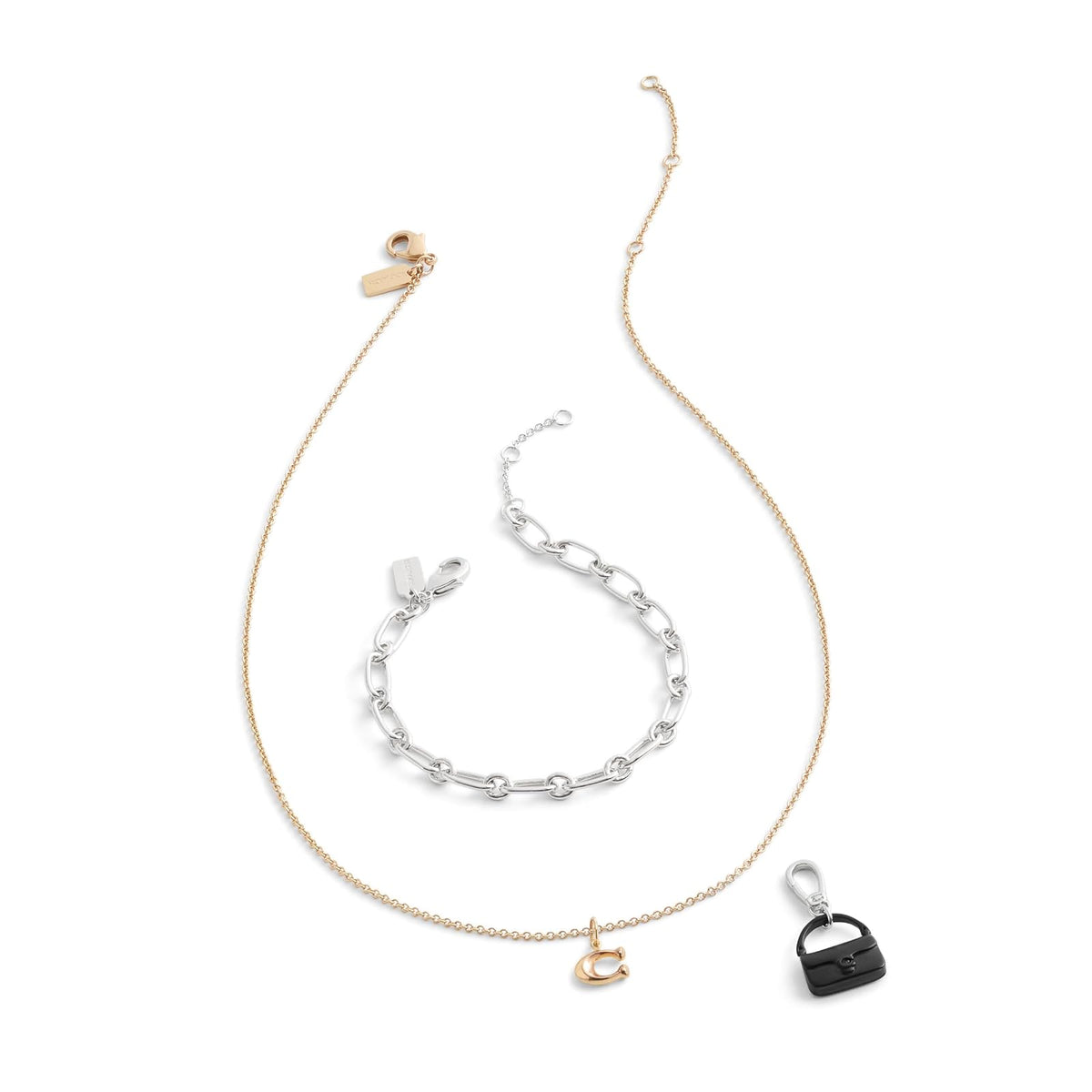 COACH Collectible Signature Jewelry Necklace Charm, Bracelet Charm Abalorio de joyeríaMujer