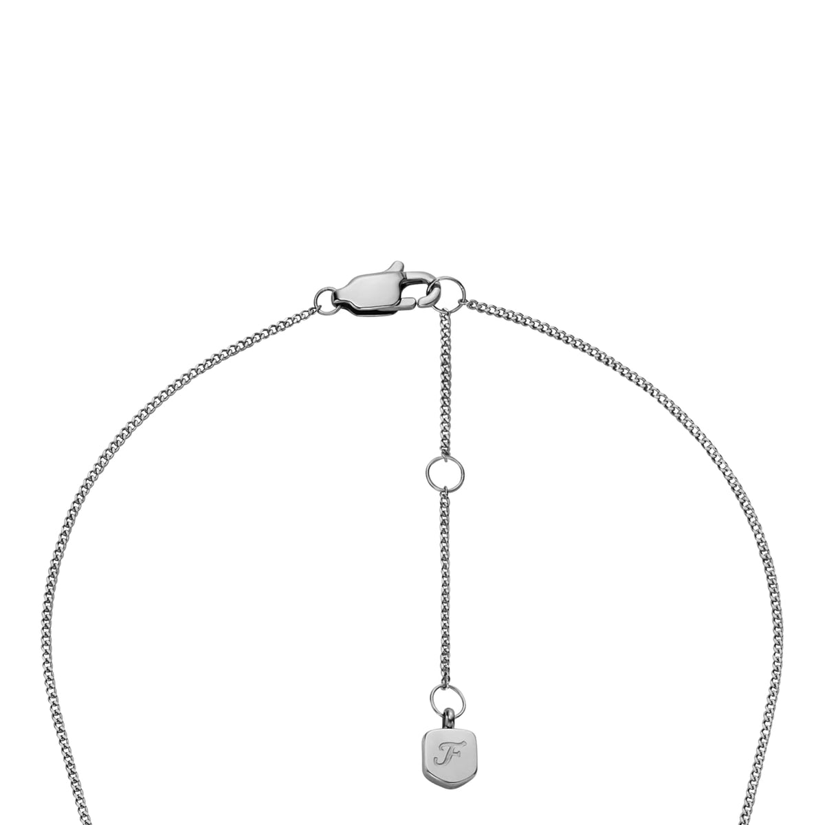 Fossil Collar con colgante atemporal jf04909040 jewelry de acero inoxidable en color plateado para dama