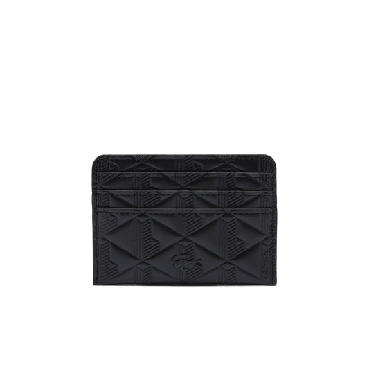 Lacoste Cartera Lacoste oficial protección RFID para Mujer, Negro, 10,5 x 7,5 x 0,5 cm