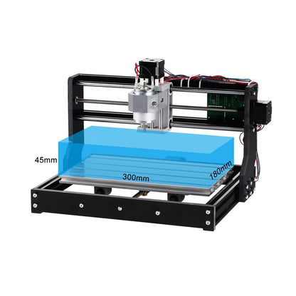 Genmitsu - Kit de enrutador CNC 3018-PRO GRBL Control, 3 ejes, plástico acrílico, PCB, PVC, tallado en madera, fresado y grabado, área de trabajo XYZ de 300 x 180 x 45 mm