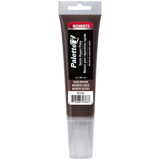ROBERTS - Masilla reparadora para madera, laminado y vinilo, color café oscuro (3 onzas)
