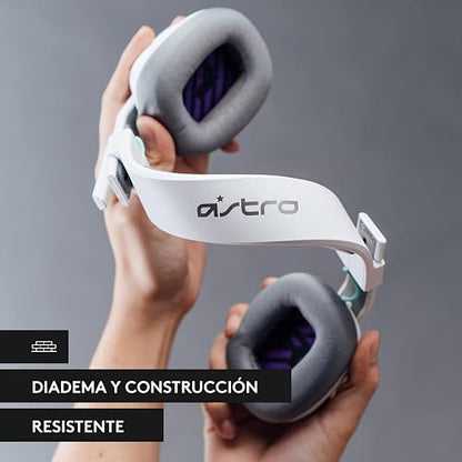 Astro Gaming A10 Audífonos Gen 2 con Cable - Audífonos Over-Ear para con micrófono volteable para silenciar, transductores de 32 mm, compatibles con Xbox, PC - Blanco