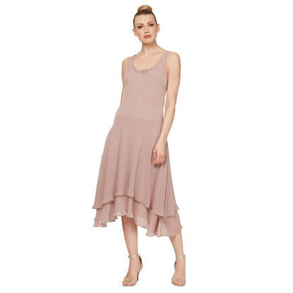 S.L. Fashions Vestido de chifón Adornado Vestido para Ocaciones Especiales para Mujer