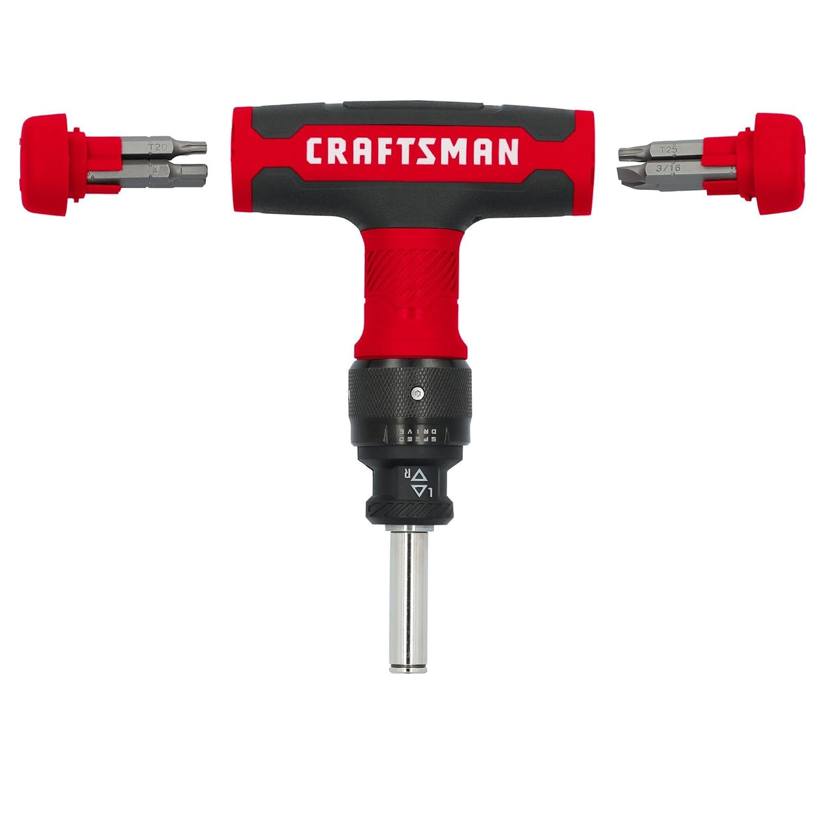 CRAFTSMAN Juego de 13 piezas de llaves y trinquetes con mango en T, Speeddrive (CMHT68135)