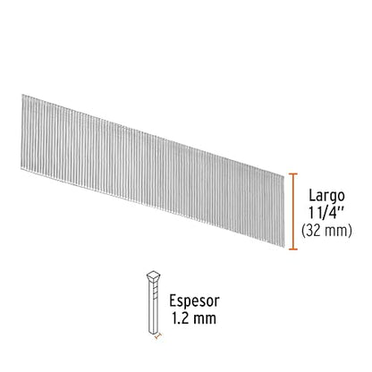 Truper CLANEU-18-32, Clavos para clavadora neumática CLNEU-2, 32 mm, 5, 000 pzas