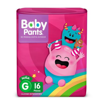 Baby Pants Calzón Entrenador Niña, Talla G; 96 pañales
