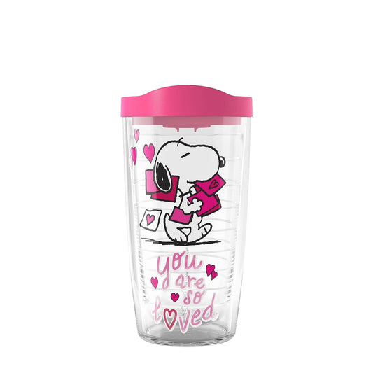 Tervis Peanuts Snoopy You are So Loved - Vaso aislado de doble pared, 16 onzas, clásico