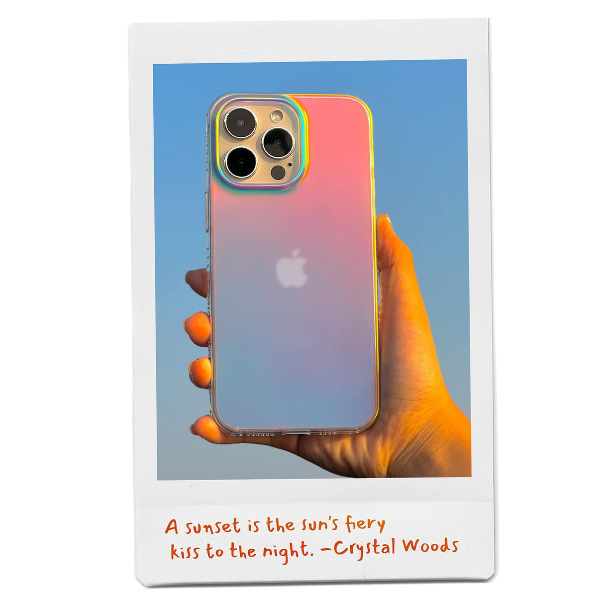 LONLI - Serie Just in Case (para iPhone 14 Pro MAX) - Funda mate fluorescente iridiscente