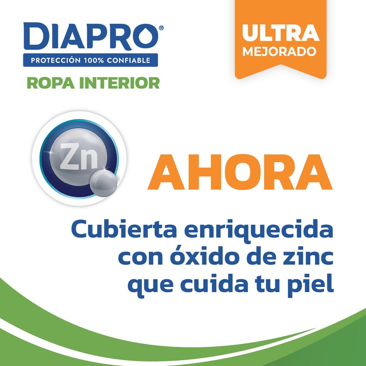 Diapro Pants Calzones Desechables para Incontinencia, Talla Mediana, Unisex, Caja con 80 Piezas (8 paquetes de 10 piezas c/u), Corte discreto