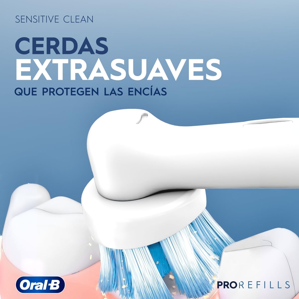 Oral-B Repuesto Cepillo Dental Eléctrico Sensitive Clean, Suave, 2 Uds